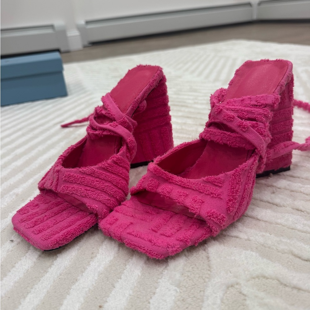 Vibrant Pink Block Heels